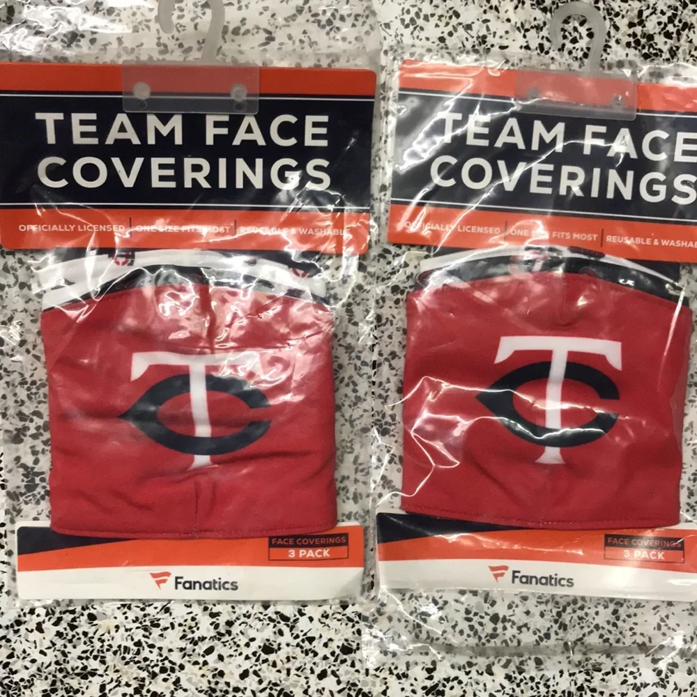 Minnesota Twins Baseball Face Covering Mask New lot of 6